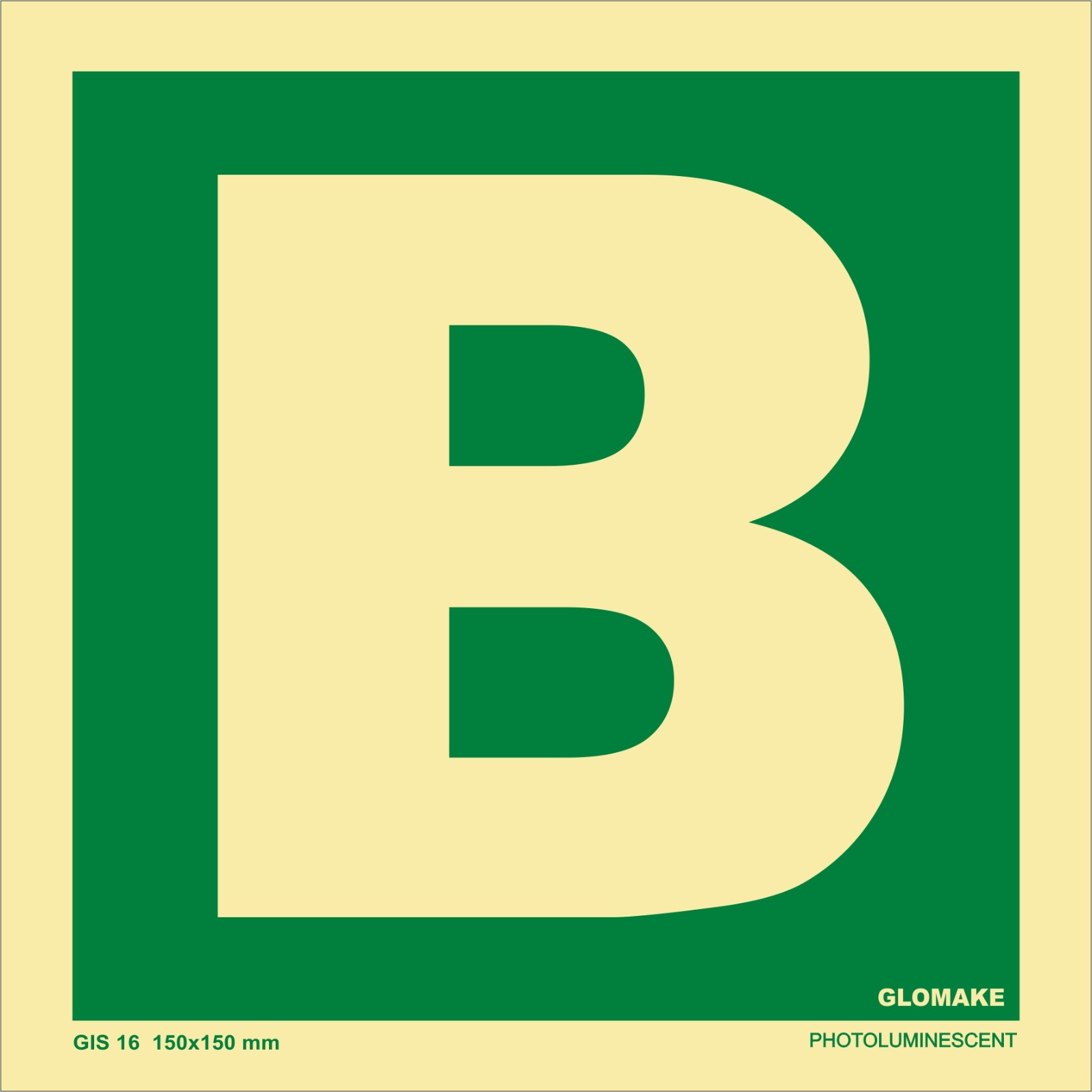 FIRE EXTINGUISHER IDENTIFICATION (LETTER B)
(GIS 16)